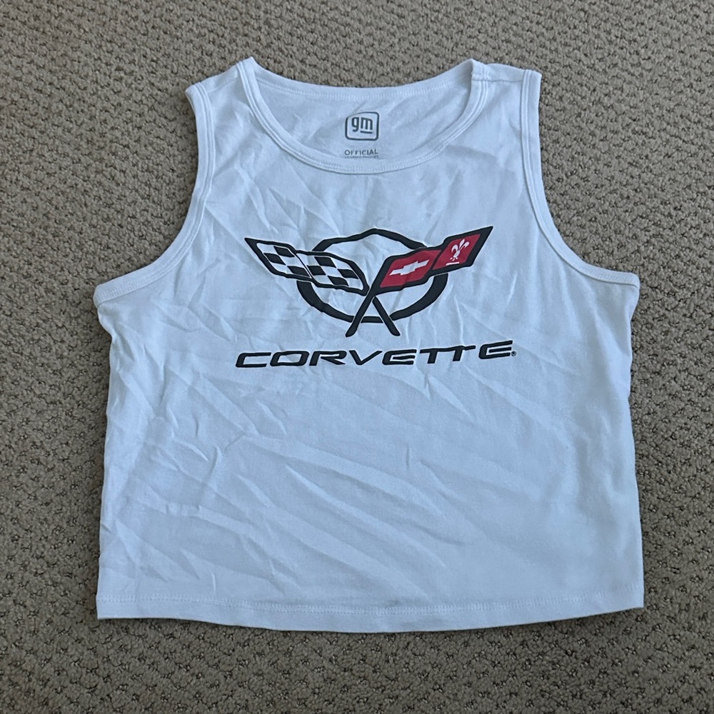 Corvette White Tank Top